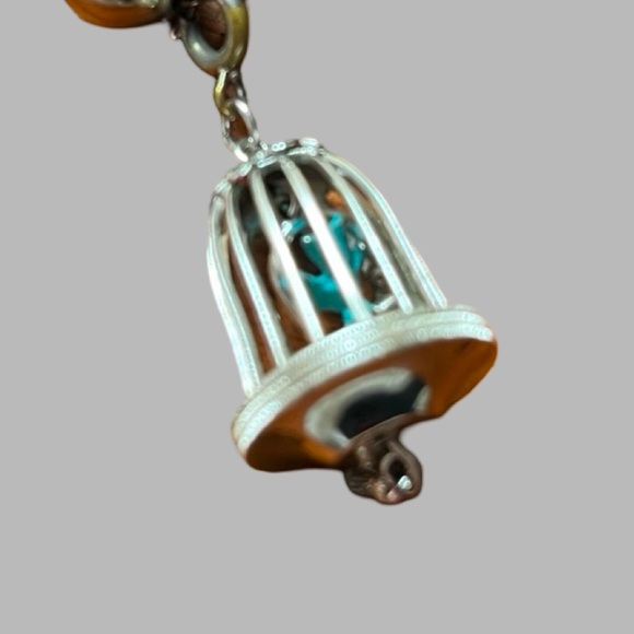 Vintage Monet Bracelet Rare with Charms Silver Tone Signed - Picture 10 of 14